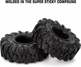 img 1 attached to Upgrade Your Small Crawler With INJORA 1.0 Mud Terrain Tires For TRX4M, SCX24, Axial And More - Set Of 4 Tires Included!
