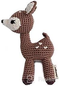 img 4 attached to 🦌 Cheengoo Organic Baby Rattle - Adorable Hand-Crocheted Bamboo Deer Fawn: A Sustainable Toy for Your Little One