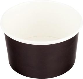 img 3 attached to 🍦 Wholesale Takeout Food Container: 200-Count Eco-Friendly Black 8-OZ Ice Cream Cups - Coppetta Large Hot and Cold To Go Cups, Ideal for Cafes - Recyclable Paper Cup