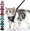 adjustable escape proof cat harness and leash set by pupteck - breathable soft mesh vest for small and medium kittens, ideal for outdoors with reflective strips logo