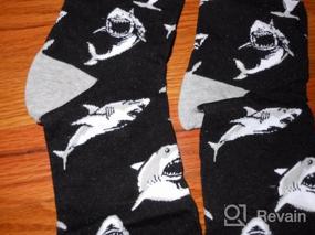 img 7 attached to Zmart мужские носки с изображением акулы, инопланетянина, бигфута, космонавта, покер, медицинские носки с изображением скелета и животных, забавные подарки