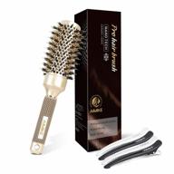 🔆 aimike medium round brush for blow drying, nano thermal ceramic ionic round brush with boar bristles for enhanced shine, hair roller brush for easy styling, curling, and voluminous blowout, barrel size 1.7 inch logo