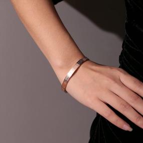 img 2 attached to Qitian Allah Gold Bangles Bracelets: Islamic Jewelry Gifts For Women & Men - Ayatul Kursi Arabic Cuff Bracelet Perfect For Eid Ramadan Gifts