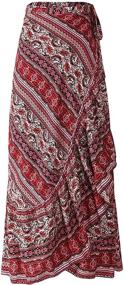 img 4 attached to Bohemian Asymmetric Printed DuLu Women's Skirts for Fashionable Women's Clothing