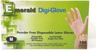🧤 medium emerald digi-gloves: powder-free latex disposable gloves logo