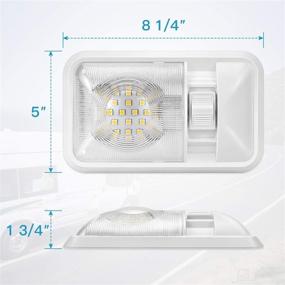 img 1 attached to Pack of 5 Kohree 12V LED RV Ceiling Dome Lights - 320LM RV Interior Lighting for Trailer Camper with Switch, Single Dome in Natural White (4000-4500K)