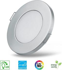 img 3 attached to 🚐 RV Boat 12V LED Puck Ceiling Light - 4 Pack, Recessed Mount, 3 Inch, Interior Overhead Lighting for Camper Van, Travel Trailer, Motorhome, Truck, Sailboat Cabin - Silver Finish, Warm White