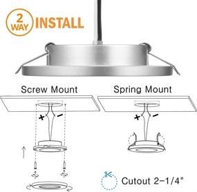 img 2 attached to 🚐 RV Boat 12V LED Puck Ceiling Light - 4 Pack, Recessed Mount, 3 Inch, Interior Overhead Lighting for Camper Van, Travel Trailer, Motorhome, Truck, Sailboat Cabin - Silver Finish, Warm White