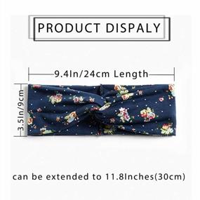 img 3 attached to Boho Floral Headbands - Chic Criss Cross Headpieces With Elastic Fabric For Women'S Hair - Set Of 3 Fashionable Hair Accessories In Vintage Style (Gorgeous)