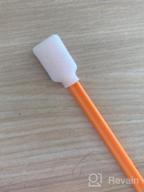 img 1 attached to Large Foam Swab Sticks With Rectangular Tips, 100Pcs, 5.25 Inches, Orange - Ideal For Inkjet Printers, Optical Instruments, Car Detailing, And Cleaning In Cleanrooms review by Terry West