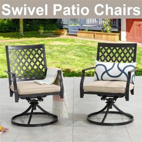 img 3 attached to 2-Piece Swivel Patio Chair Set With Metal Frame For Garden, Backyard, And Club Outdoor Dining - PatioFestival Bistro Furniture