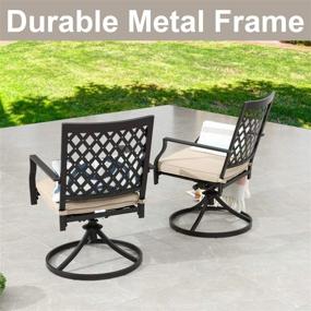 img 1 attached to 2-Piece Swivel Patio Chair Set With Metal Frame For Garden, Backyard, And Club Outdoor Dining - PatioFestival Bistro Furniture