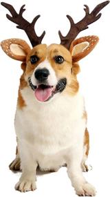 img 3 attached to Impoosy Christmas Headbands Adjustable Accessories Dogs