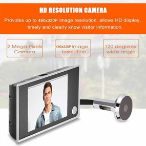 img 2 attached to Tangxi Door Viewer Camera, Digital Door Viewer,Door Peephole Viewer With 3.5Inch LCD Screen&Camera&24 Hours Monitoring&120° Angle View,Electronic Cat Eye Camera For Home Security