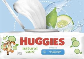 img 4 attached to 👶 HUGGIES Refreshing Clean Baby Wipes - 8-Pack, 448 Sheets Total - Scented, Alcohol-Free, Hypoallergenic - Size 1, Disposable Soft Pack