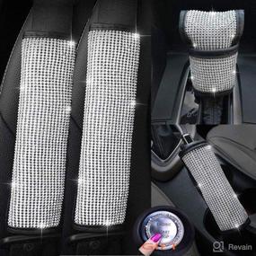 img 4 attached to 4Pcs/Set Bling Bling Seat Belt Cover &Amp