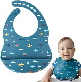 img 4 attached to 👶 Care Bundle - High-Quality Silicone Bibs for Babies, Comfortable Waterproof Bibs for Girls & Boys