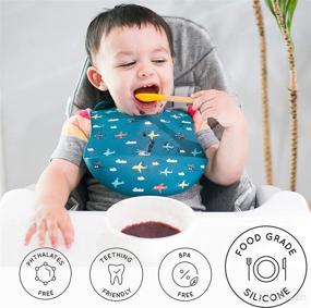 img 3 attached to 👶 Care Bundle - High-Quality Silicone Bibs for Babies, Comfortable Waterproof Bibs for Girls & Boys