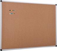 48 x 36 bulletin board corkboard with push pin for display and organization - xboard logo