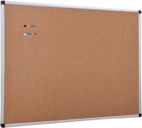 img 4 attached to 48 X 36 Bulletin Board Corkboard With Push Pin For Display And Organization - XBoard