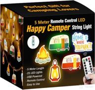 🏕️ rv party lights, 16.5 ft usb operated camper string lights with remote & timer, 21 led, perfect happy camper rv awnings gifts, campsite décor, camping, bedroom, and birthday party accessories logo