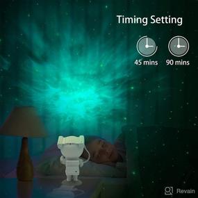 img 1 attached to 🚀 Astronaut Star Projector Kids Night Light - Timer & Remote, Adjustable 360° Starry Sky Projector for Children Adults Bedroom - Great Gift