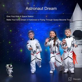 img 2 attached to 🚀 Astronaut Star Projector Kids Night Light - Timer & Remote, Adjustable 360° Starry Sky Projector for Children Adults Bedroom - Great Gift