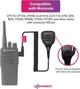 img 3 attached to Получите громкий и чистый звук с микрофоном MIRKIT Heavy Duty Speaker M2, совместимым с радиостанциями Motorola - идеально подходит для радиолюбителей и двухсторонних радиостанций!