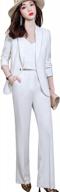 women's two piece office lady suit set blazer jacket and pant workwear outfit by lisueyne logo