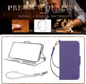 img 3 attached to Secure Your IPhone 12 Pro Max With Skycase'S RFID Blocking Folio Wallet Case In Fashionable Purple
