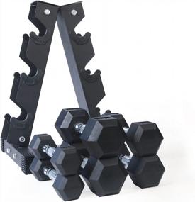 img 3 attached to Get Fit With RitFit Rubber Encased Hex Dumbbell Sets - Upgrade Your Home Gym Today!