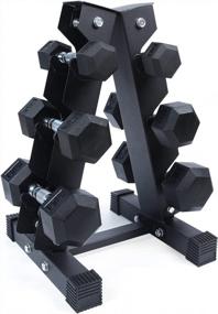 img 4 attached to Get Fit With RitFit Rubber Encased Hex Dumbbell Sets - Upgrade Your Home Gym Today!