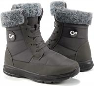 stay warm and fashionable with women's fur lined waterproof mid-calf winter boots logo