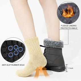 img 2 attached to Stay Warm And Fashionable With Women'S Fur Lined Waterproof Mid-Calf Winter Boots