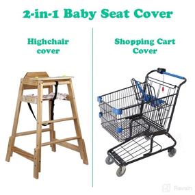 img 2 attached to 🛒 Premium Shopping Cart and High Chair Cover for Babies – Universal Fit, Bright Solid Colors for Boys and Girls