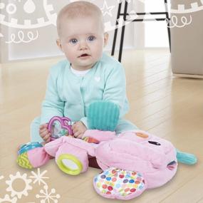 img 2 attached to Fun & Practical Pink Elephant Tummy Time Toy For Infants - Playskool Fold 'N Go Elephant Stuffed Animal