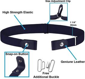 img 3 attached to 👗 Enhanced Comfort Elastic Buckle Stretch Belts for Women - Stylish and Invisible Accessories