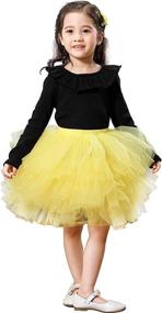 img 4 attached to 💃 6 Layered Tutu Aerobarre Dancing Petticoat: Vibrant Skirts & Skorts for Girls' Clothing