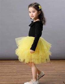 img 3 attached to 💃 6 Layered Tutu Aerobarre Dancing Petticoat: Vibrant Skirts & Skorts for Girls' Clothing