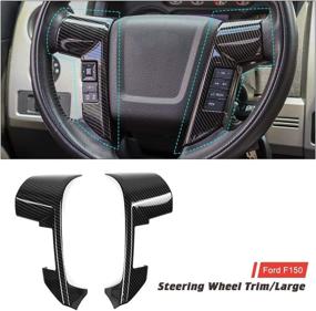 img 4 attached to Steering Interior Accessories 2009 2014 Carbon