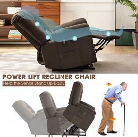 img 2 attached to Experience Luxury And Comfort With CDCASA Power Lift Recliner Chair - Electric Massage Sofa With Heated Vibration, USB Ports, And Side Pockets For Elderly - Perfect Addition To Your Living Room!
