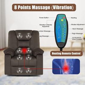 img 1 attached to Experience Luxury And Comfort With CDCASA Power Lift Recliner Chair - Electric Massage Sofa With Heated Vibration, USB Ports, And Side Pockets For Elderly - Perfect Addition To Your Living Room!
