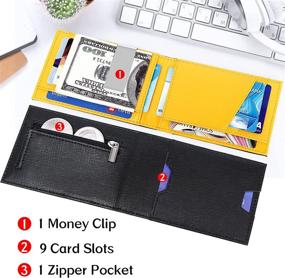 img 3 attached to 💼 Premium Men Bifold Wallet with Money Clip: The Ultimate Men's Accessory for Wallets, Card Cases & Money Organizers