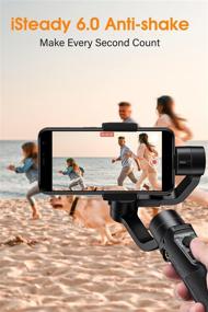 img 3 attached to Smartphone Gimbal Stabilizer - Hohem iSteady Mobile Plus, 3-Axis Phone Gimbal for Android and iPhone 13,12,11 PRO, Video Recording Stabilizer with Face/Object Tracking, 600 °Auto Rotation