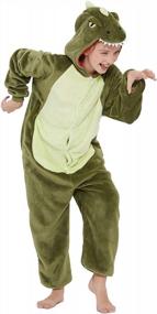 img 4 attached to Roar Into Fun With CALANTA Kids Dinosaur Onesie Costume For Boys And Girls - Perfect For Cosplay, Halloween, Christmas And Pajama Parties
