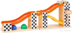 img 3 attached to 🔨 Rally Design Small Foot Wooden Toys: Marble Run and Knock Hammer Bench