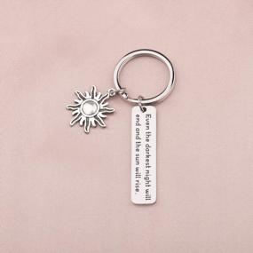 img 1 attached to WUSUANED Les Miserables Keychain: Even The Darkest Night Will End And The Sun Will Rise - A Gift For Hope And Recovery