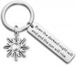 wusuaned les miserables keychain: even the darkest night will end and the sun will rise - a gift for hope and recovery logo