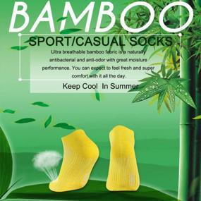 img 3 attached to Soft And Moisture-Wicking Bamboo Socks - Unisex Cushioned Comfortable Ankle/Crew Workout Socks In 1/3/6 Pairs