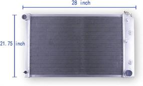 img 3 attached to 🔥 3-Row Aluminum Radiator 1969-1987 Compatible With Chevy Camaro, EL Camino, Malibu, Buick Century Regal, Cadillac, GMC, Oldsmobile, Pontiac